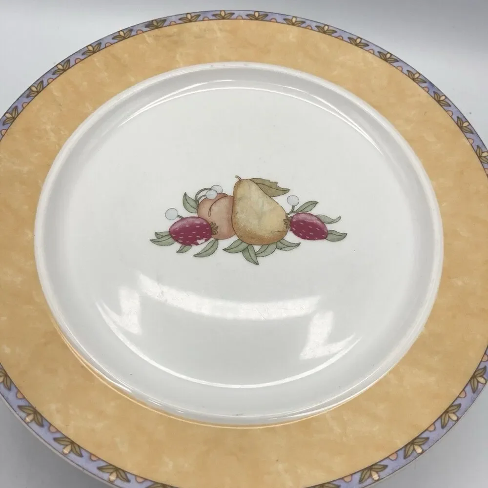 5 - DANSK Fiance Fruits Dinnerware 9 Inch Lunch Plates